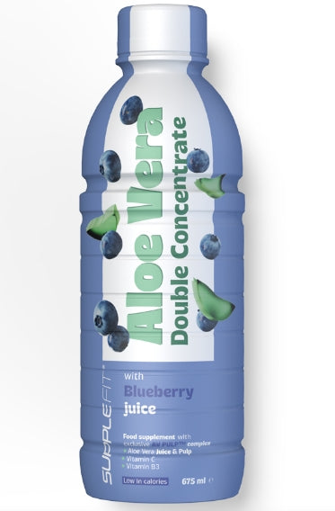 ALOE VERA, Blattsaft & Blattmark mit Heidelbeersaft - 675 ml- Cod.: INTB061