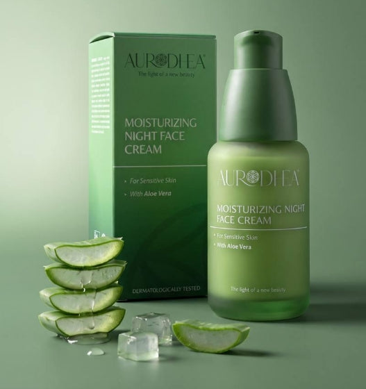 Nachtcreme mit Aloe Vera 50 mL | Mit dem exklusiven Komplex NUTRISILK- Cod. AL12